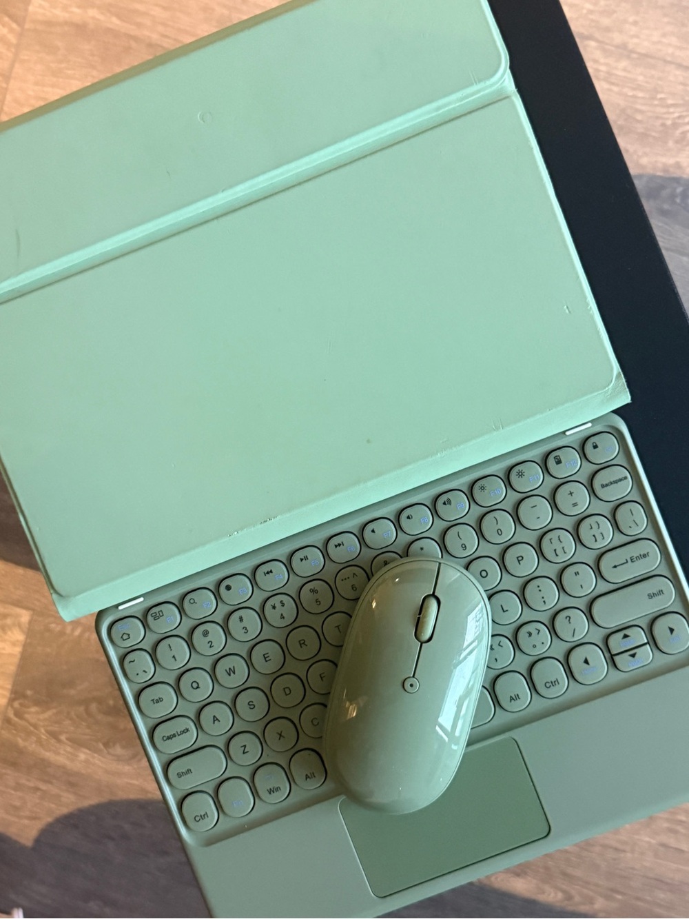 Mint Green Wireless Keyboard and Mouse Set for Home Office